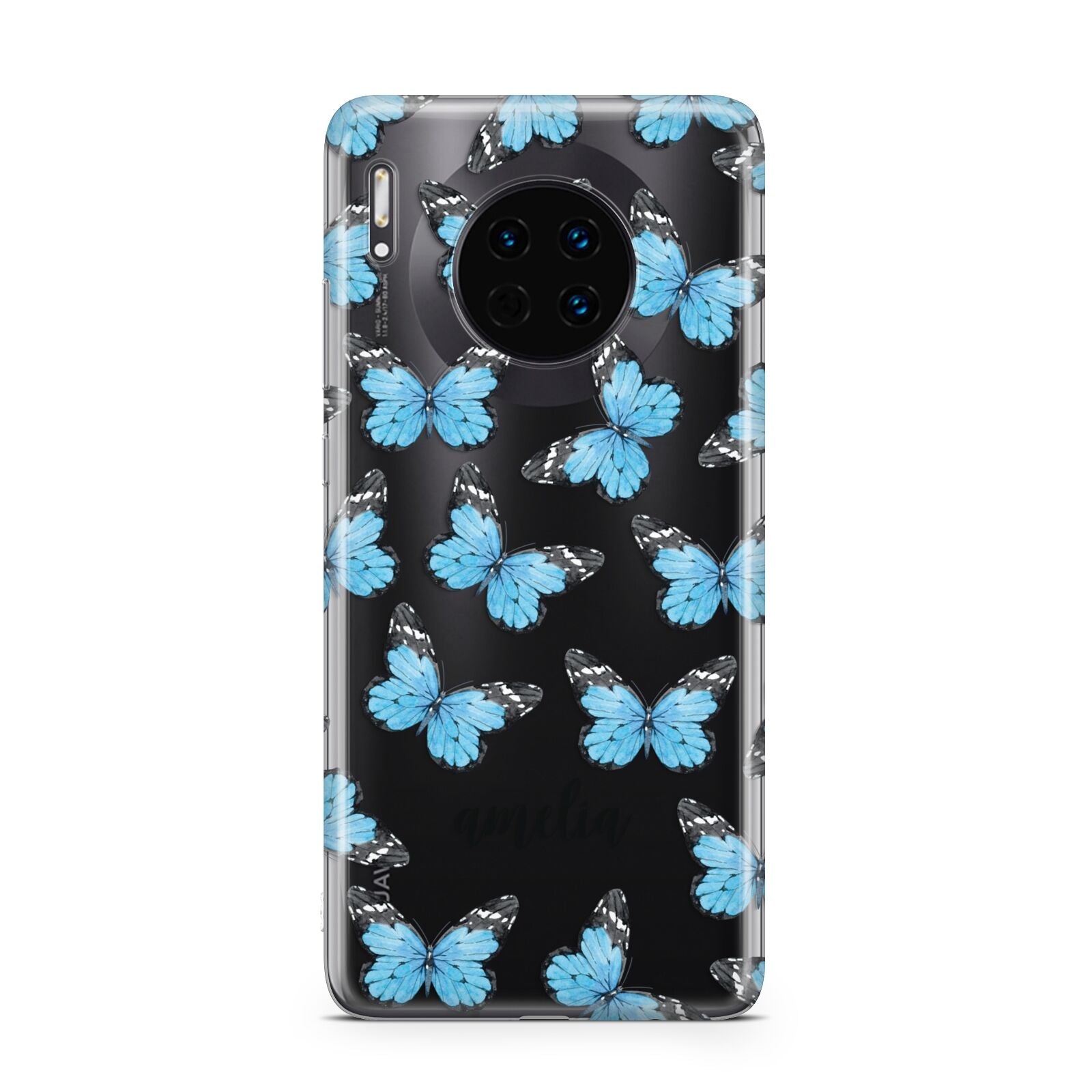 Blue Butterflies with Name Huawei Mate 30