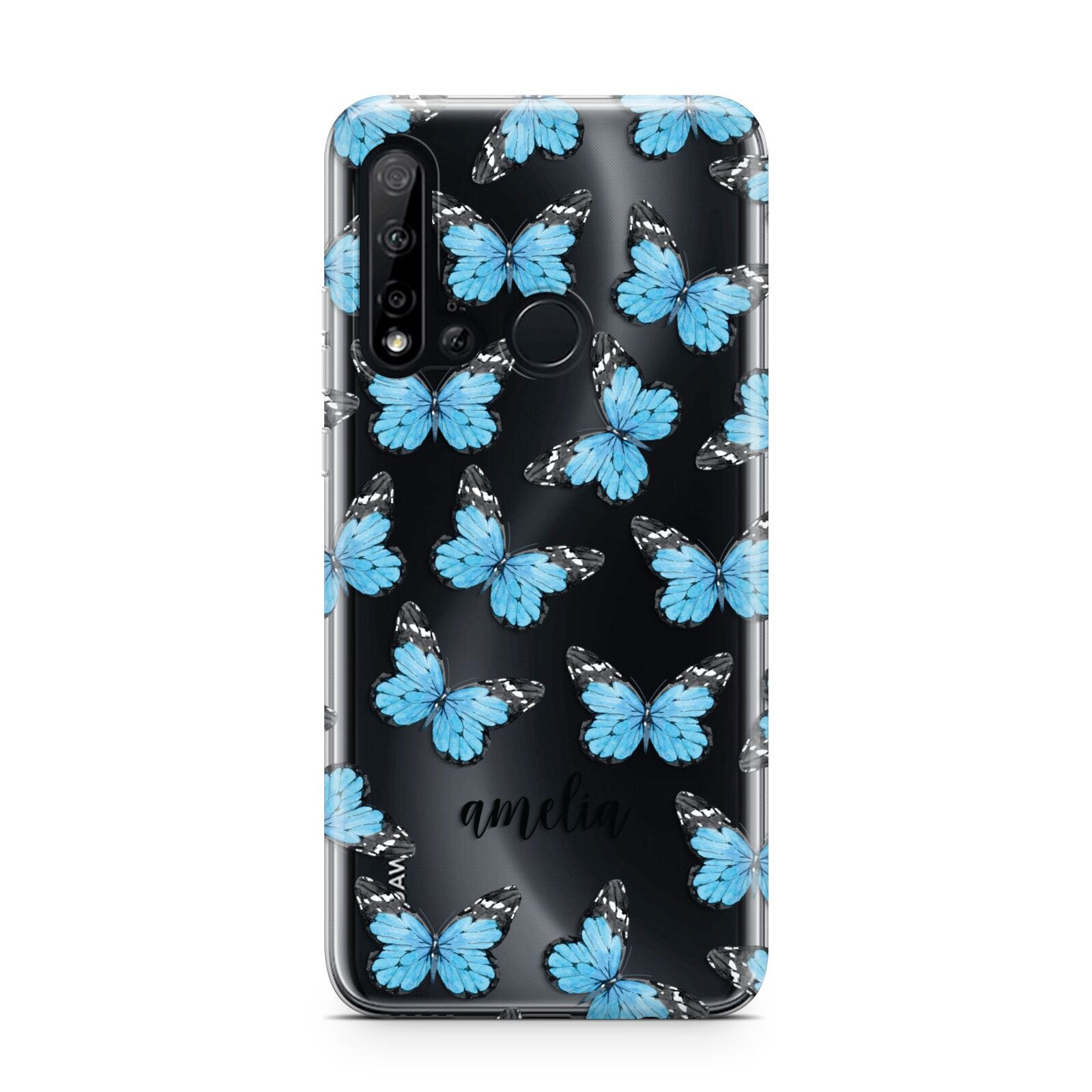 Blue Butterflies with Name Huawei P20 Lite 5G Phone Case