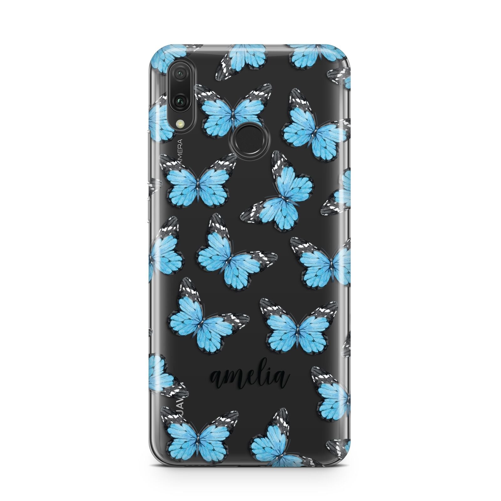 Blue Butterflies with Name Huawei Y9 2019