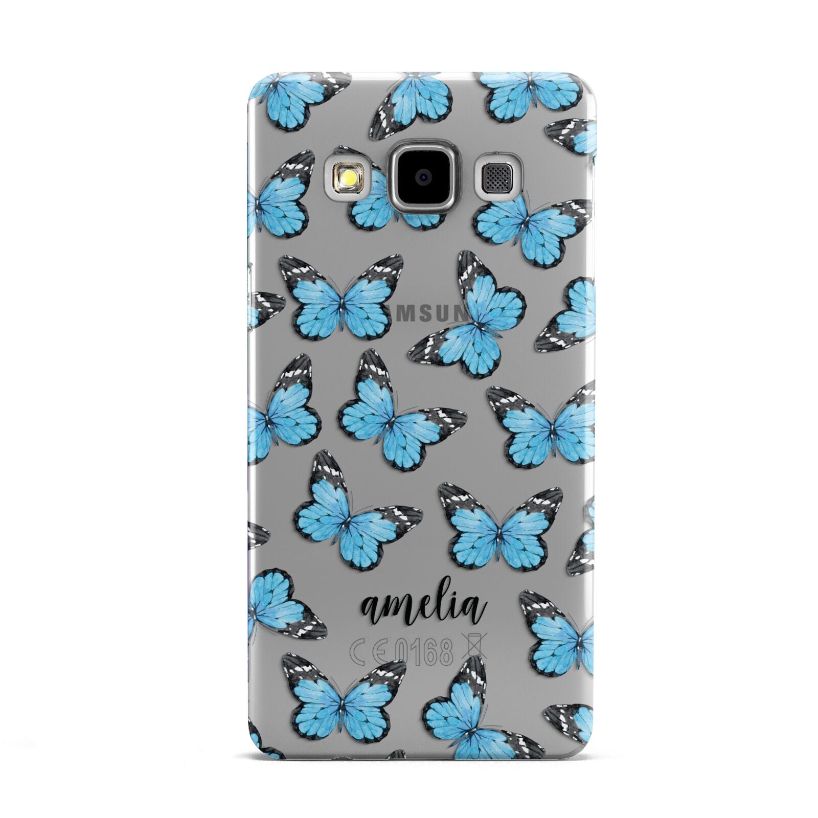 Blue Butterflies with Name Samsung Galaxy A5 Case