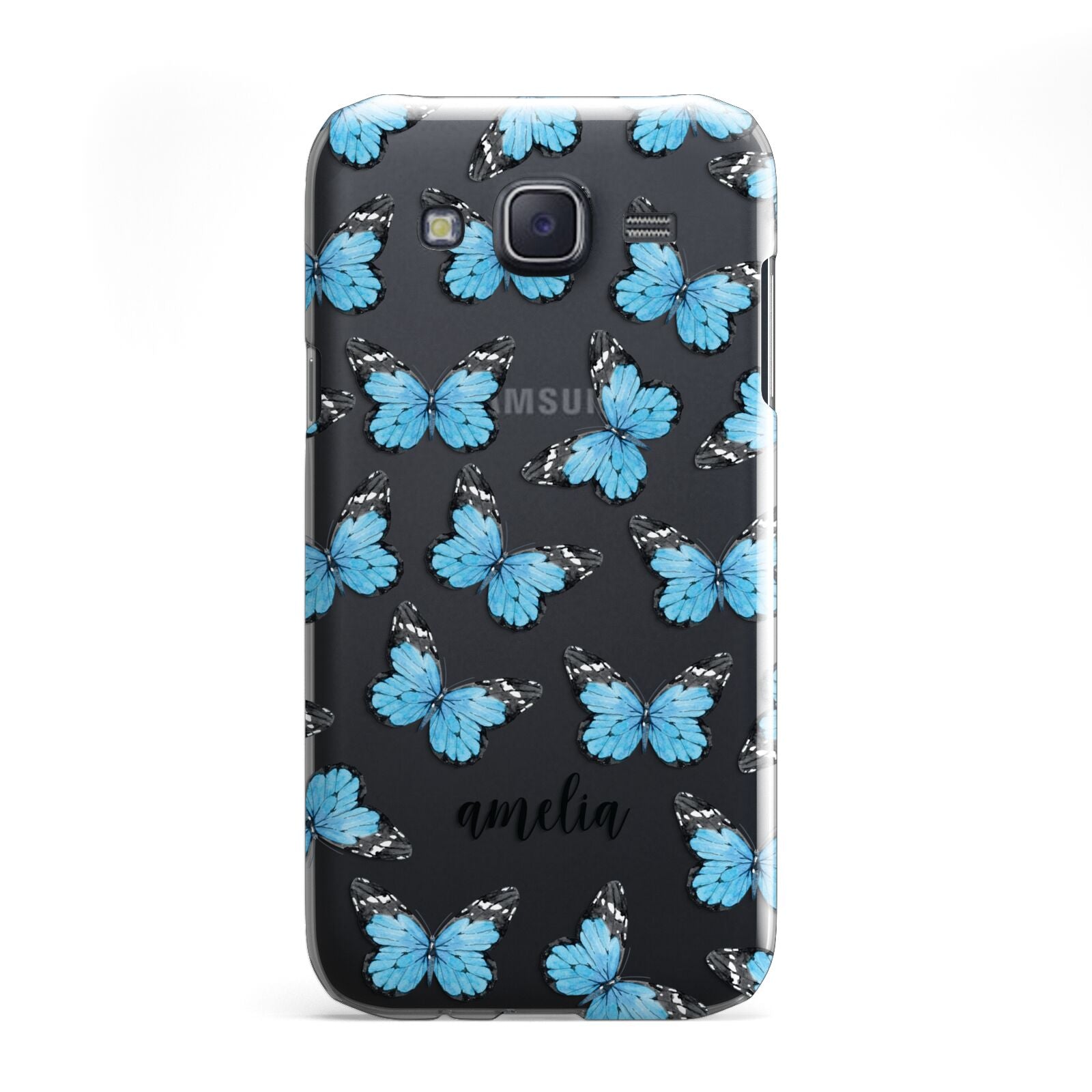 Blue Butterflies with Name Samsung Galaxy J5 Case