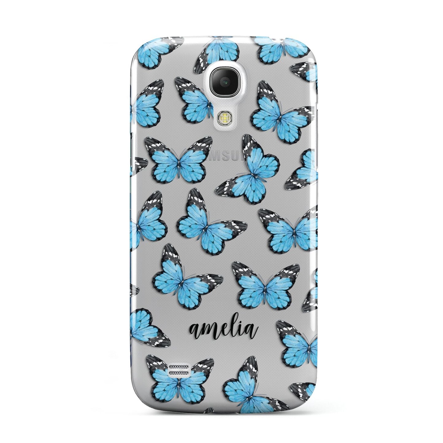 Blue Butterflies with Name Samsung Galaxy S4 Mini Case