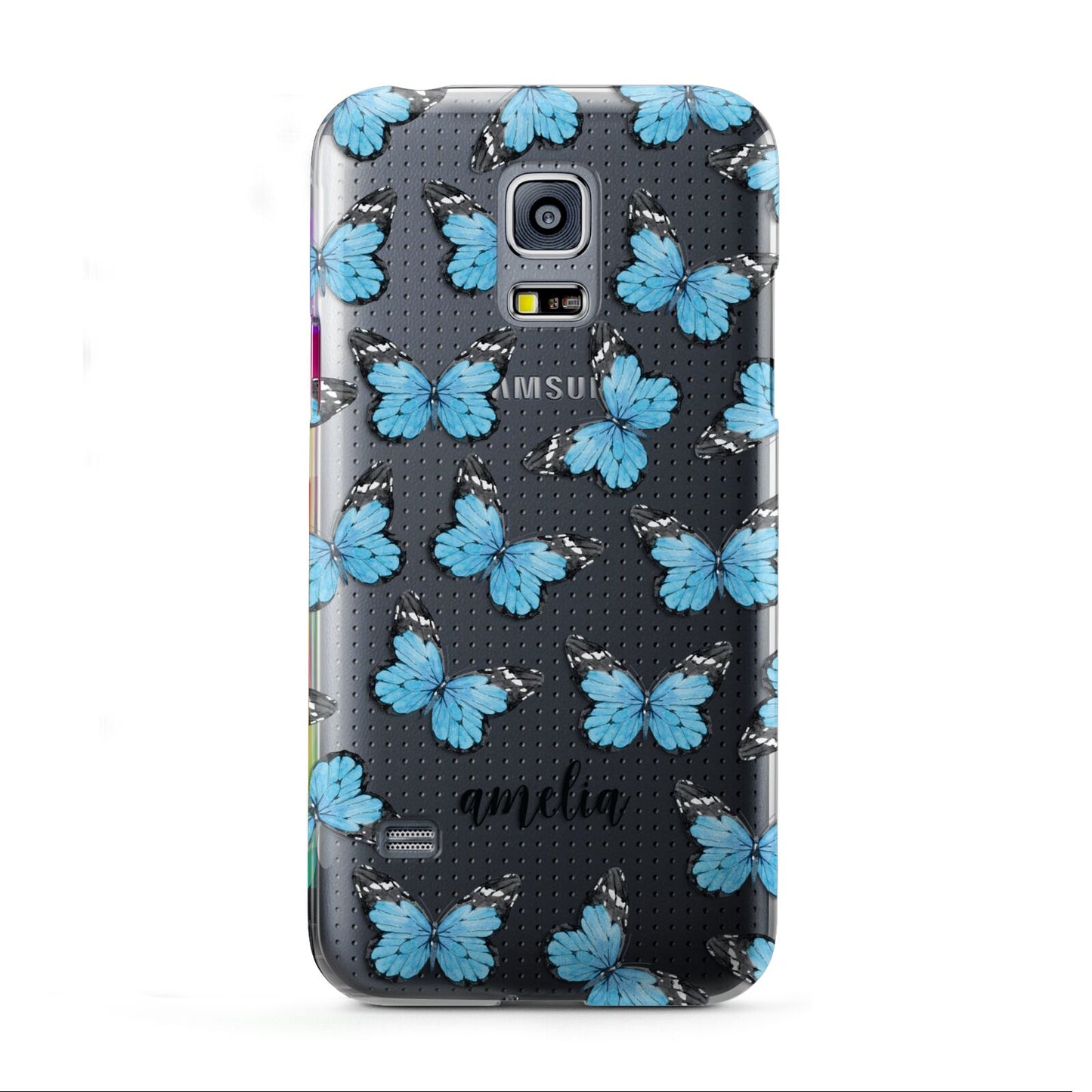 Blue Butterflies with Name Samsung Galaxy S5 Mini Case