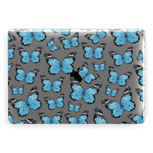 Blaue Schmetterlings-Macbook-Hülle