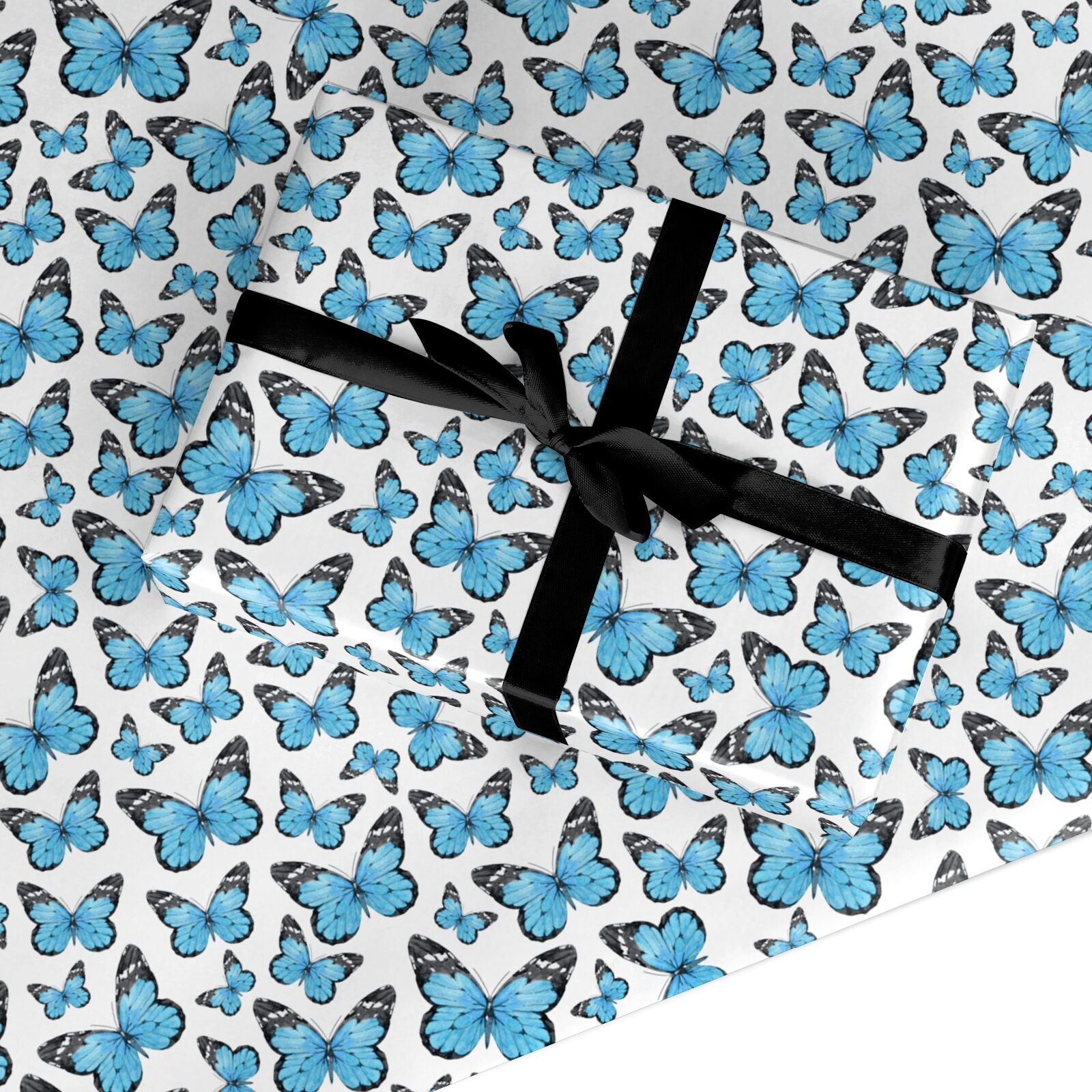 Blue Butterfly Custom Wrapping Paper