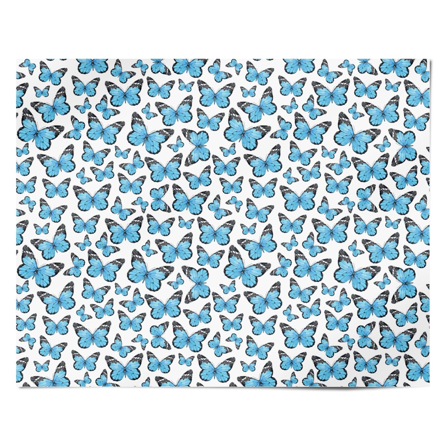 Blue Butterfly Personalised Wrapping Paper Alternative