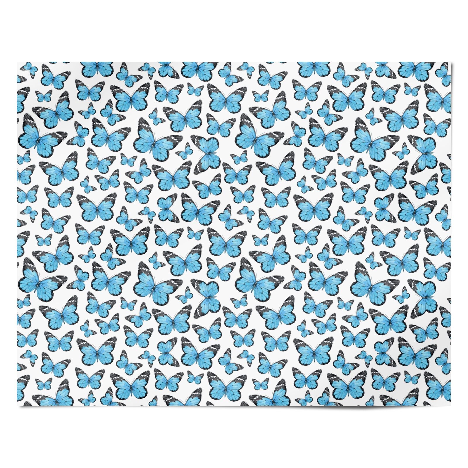 Blue Butterfly Personalised Wrapping Paper Alternative