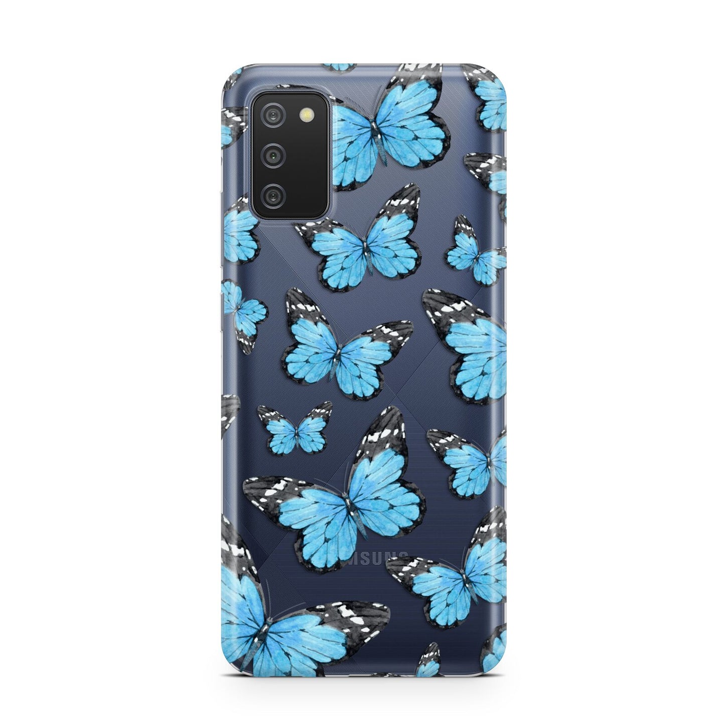 Blue Butterfly Samsung A02s Case