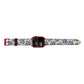 Blue Coral Apple Watch Strap Size 38mm Landscape Image Red Hardware