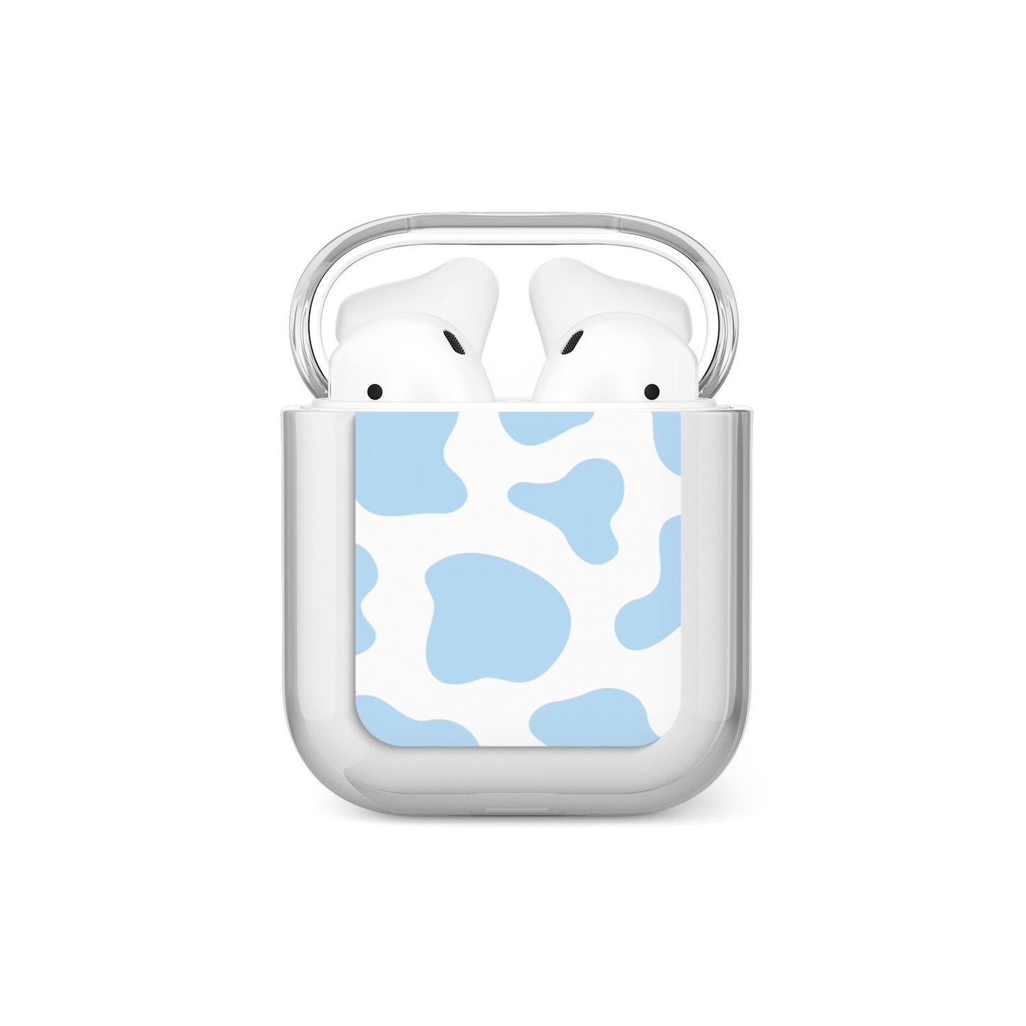 Blue Cow Print AirPods Case