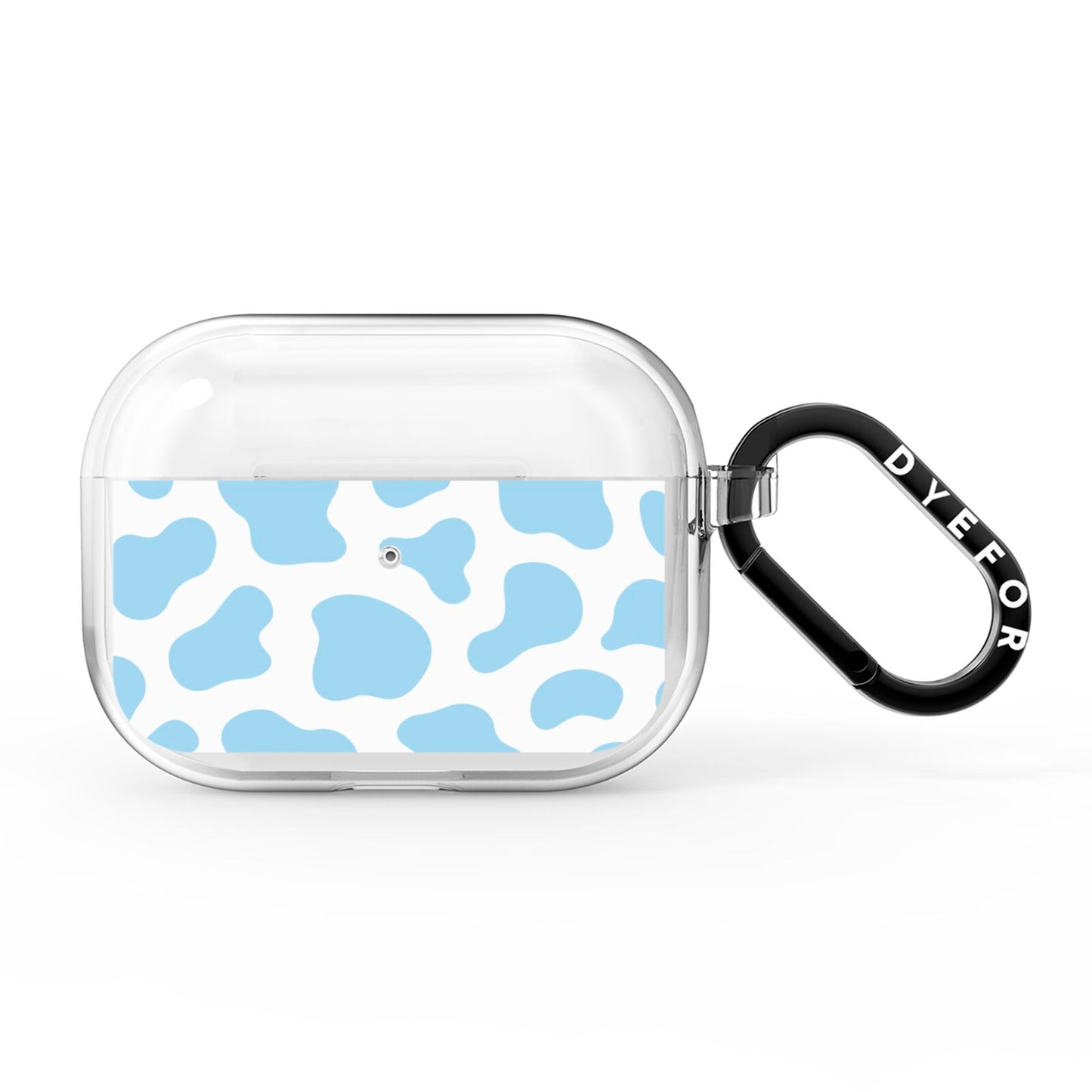 Blue Cow Print AirPods Pro Clear Case