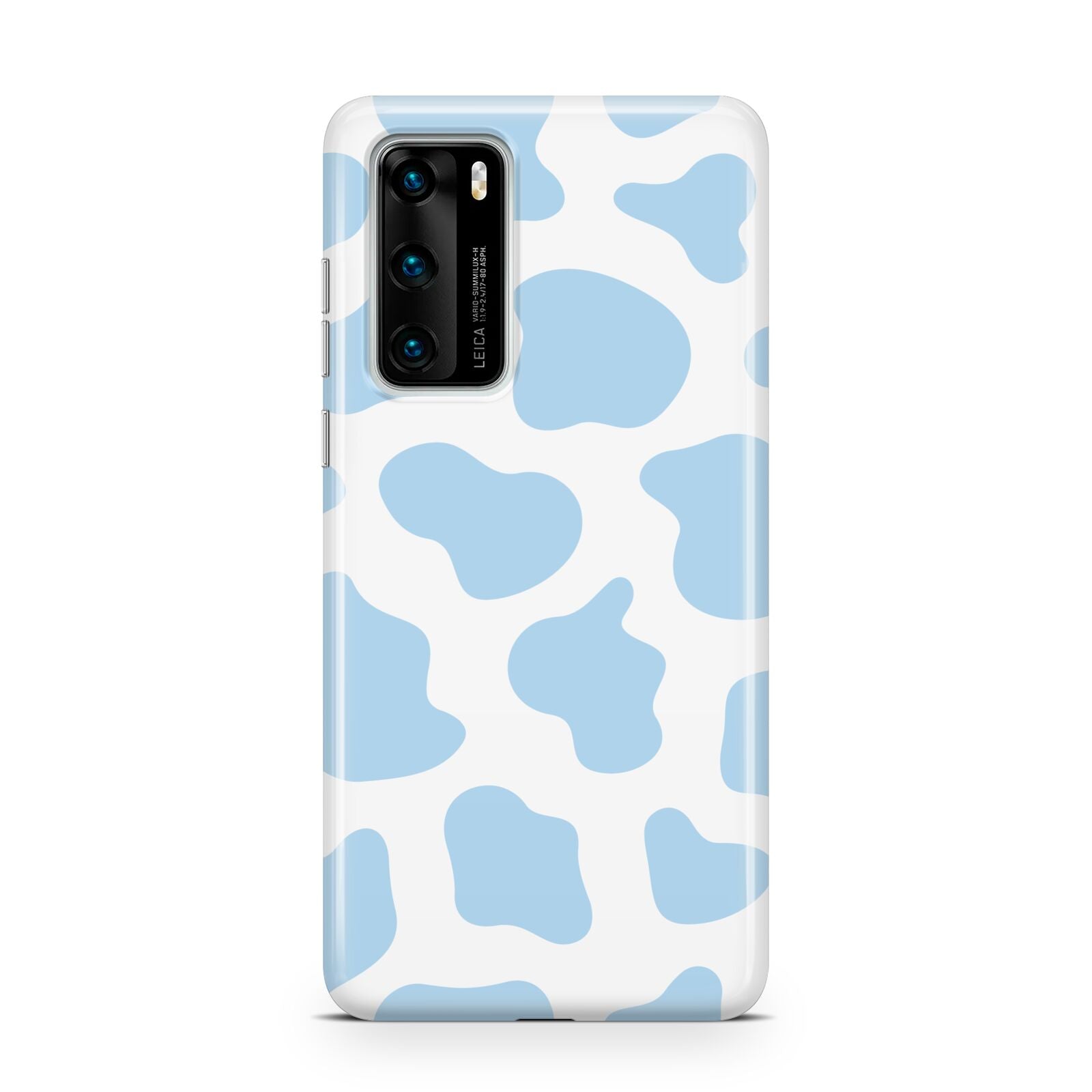 Blue Cow Print Huawei P40 Phone Case