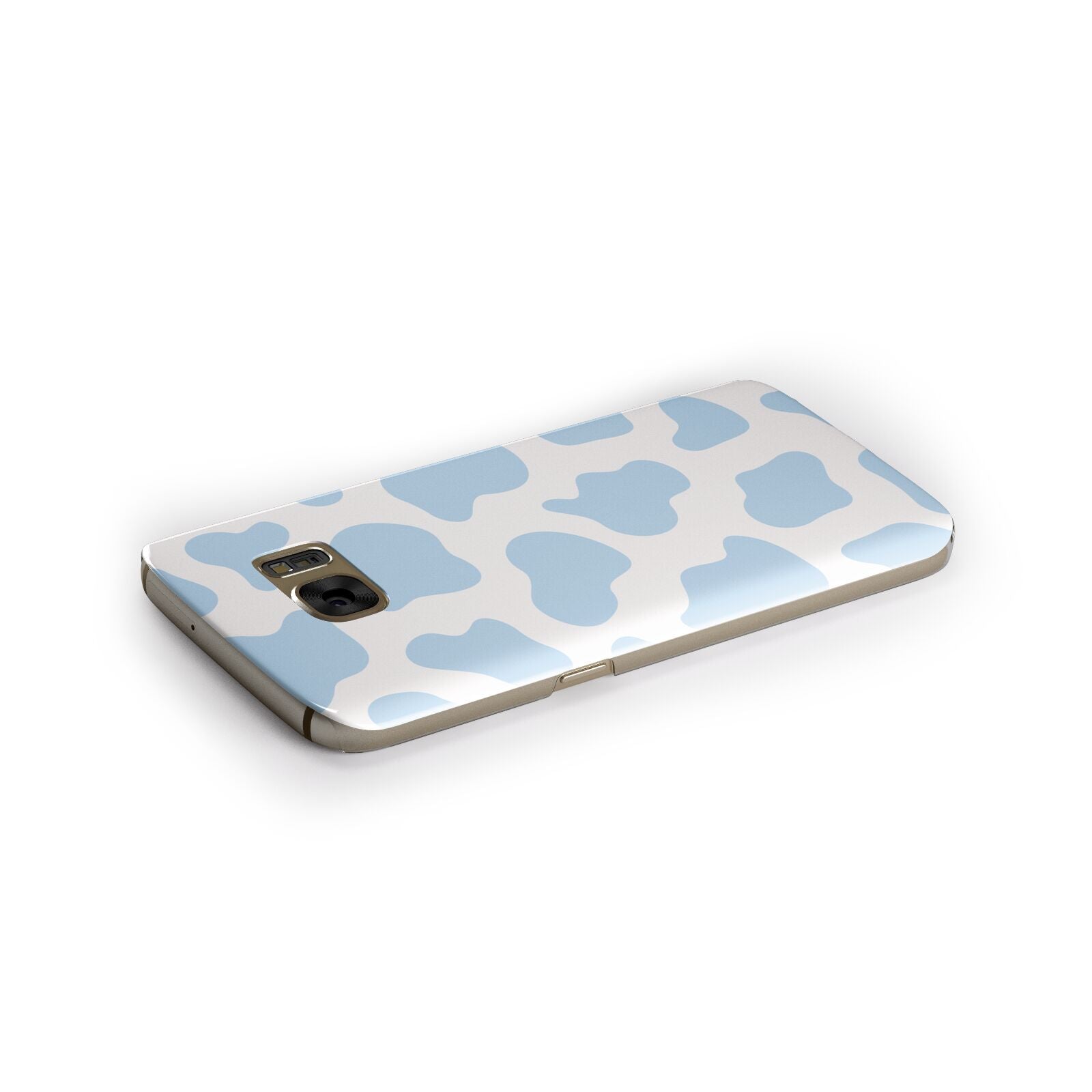 Blue Cow Print Samsung Galaxy Case Side Close Up