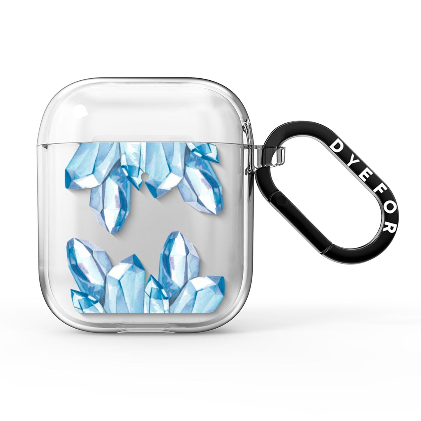 Blue Crystals AirPods Clear Case