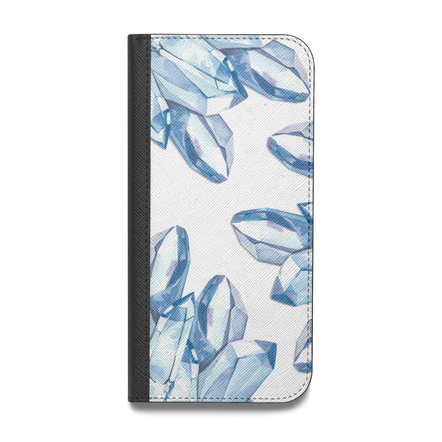 Blue Crystals Vegan Leather Flip Samsung Case