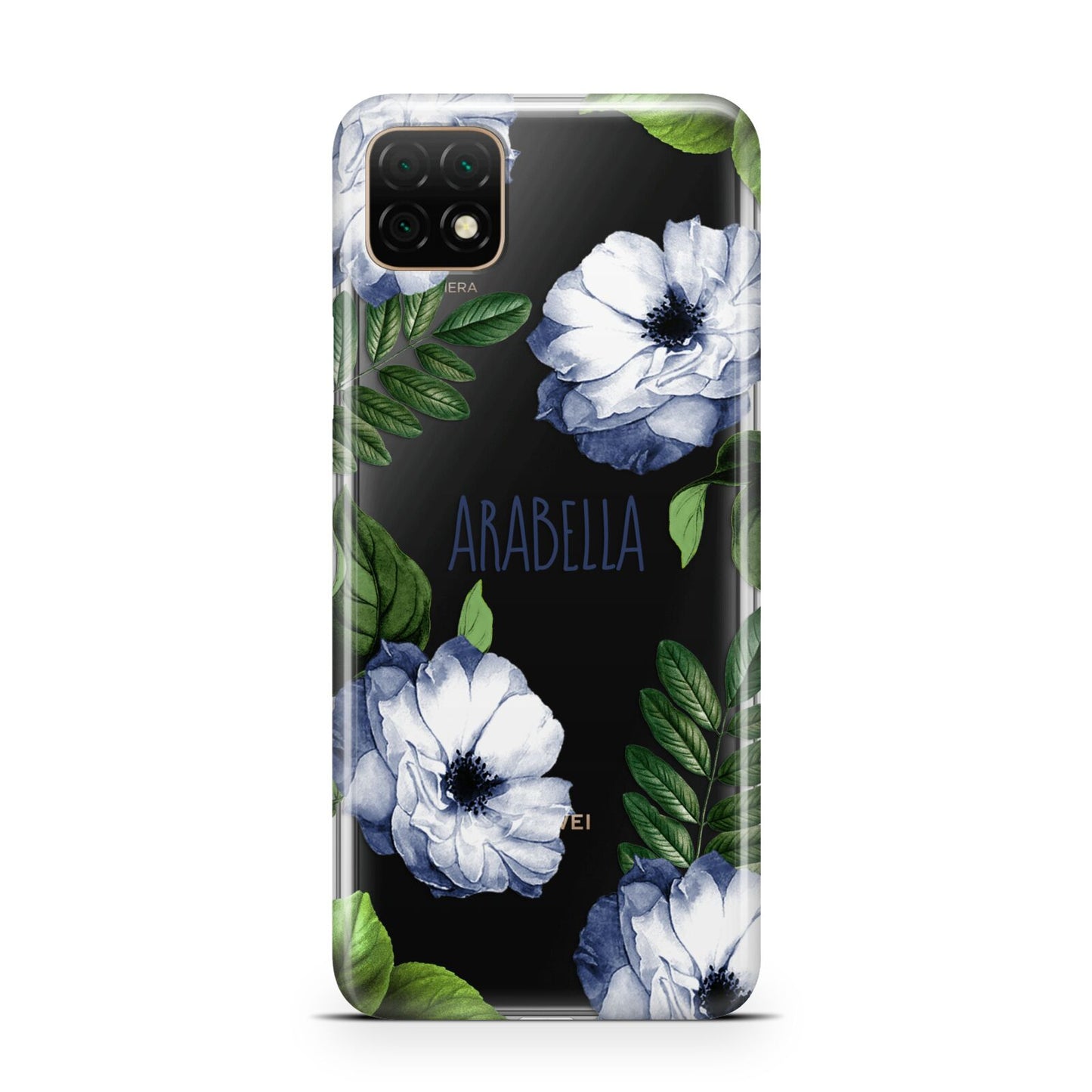 Blue Floral Personalised Huawei Enjoy 20 Phone Case