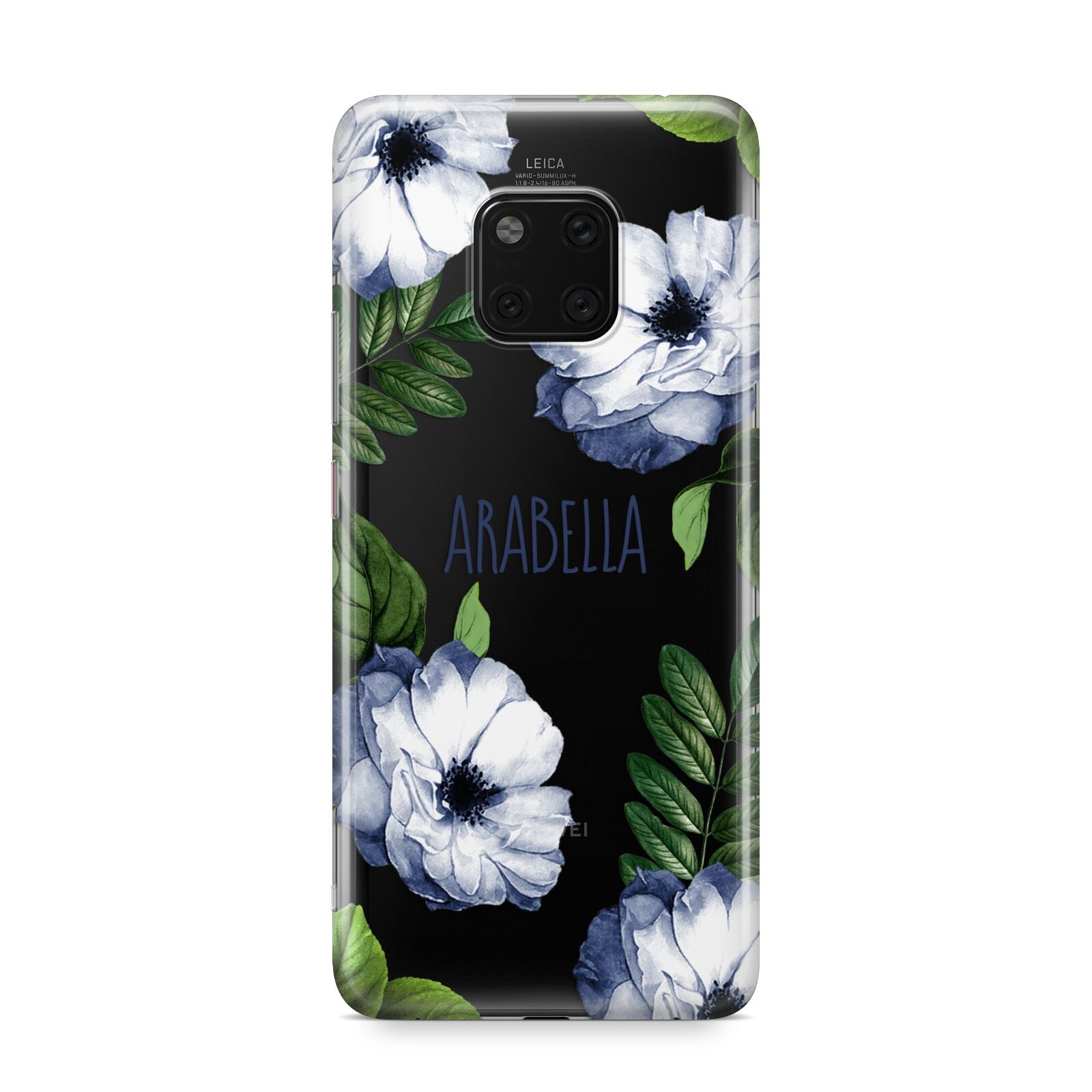 Blue Floral Personalised Huawei Mate 20 Pro Phone Case