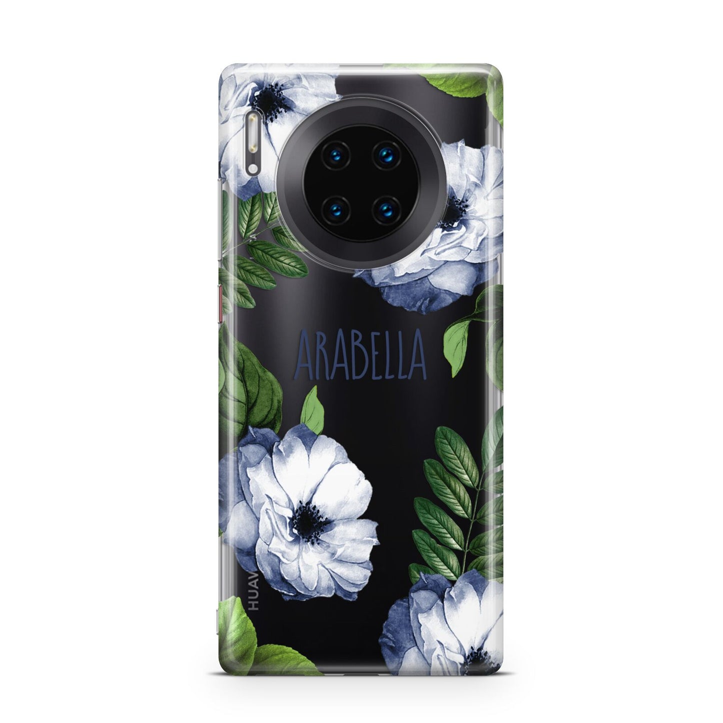 Blue Floral Personalised Huawei Mate 30 Pro Phone Case