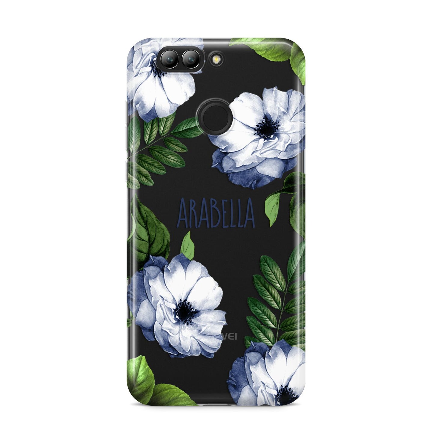 Blue Floral Personalised Huawei Nova 2s Phone Case