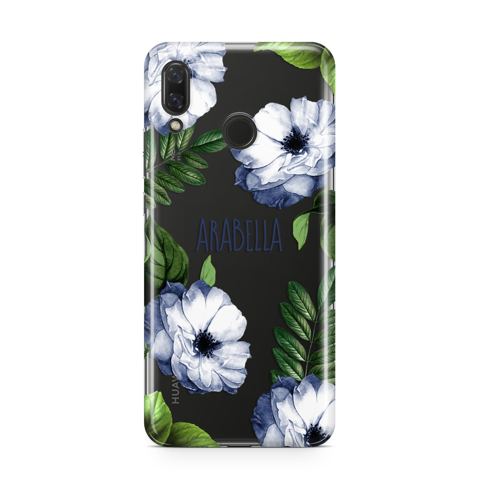 Blue Floral Personalised Huawei Nova 3 Phone Case