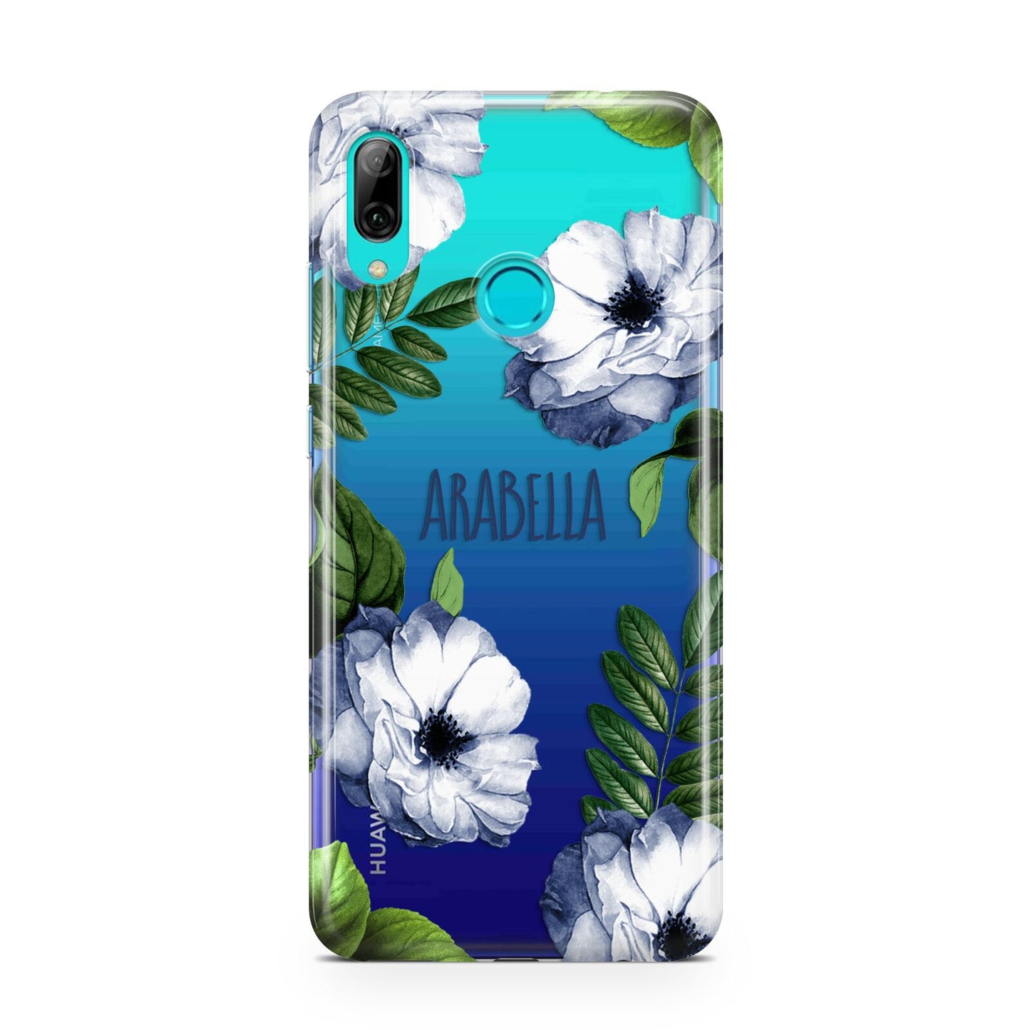 Blue Floral Personalised Huawei P Smart 2019 Case