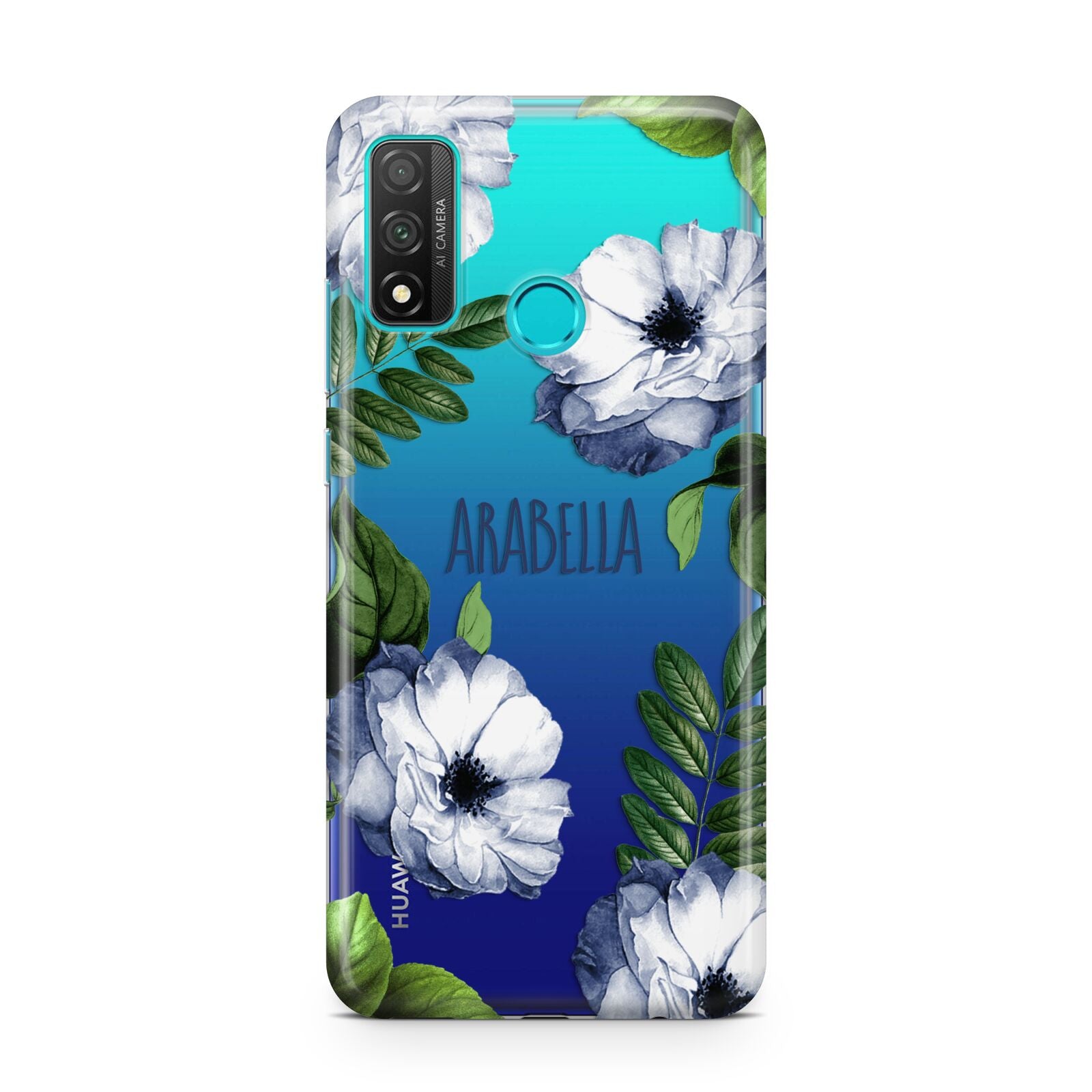 Blue Floral Personalised Huawei P Smart 2020