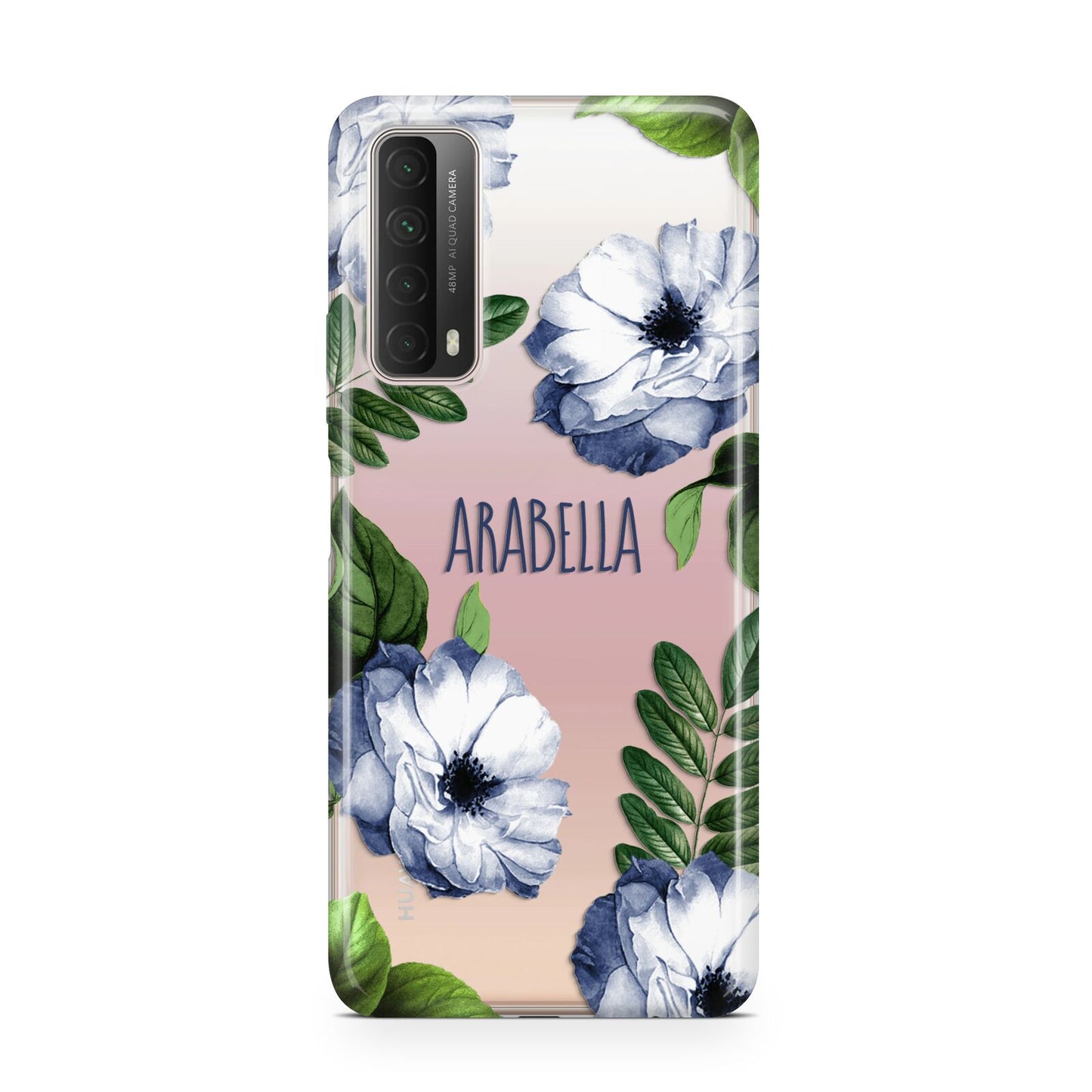 Blue Floral Personalised Huawei P Smart 2021