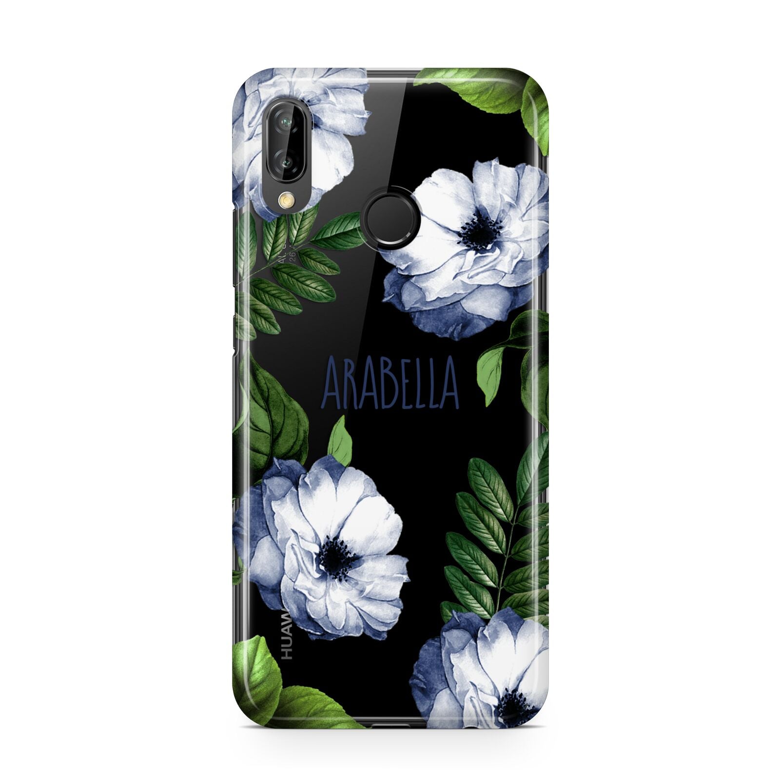 Blue Floral Personalised Huawei P20 Lite Phone Case