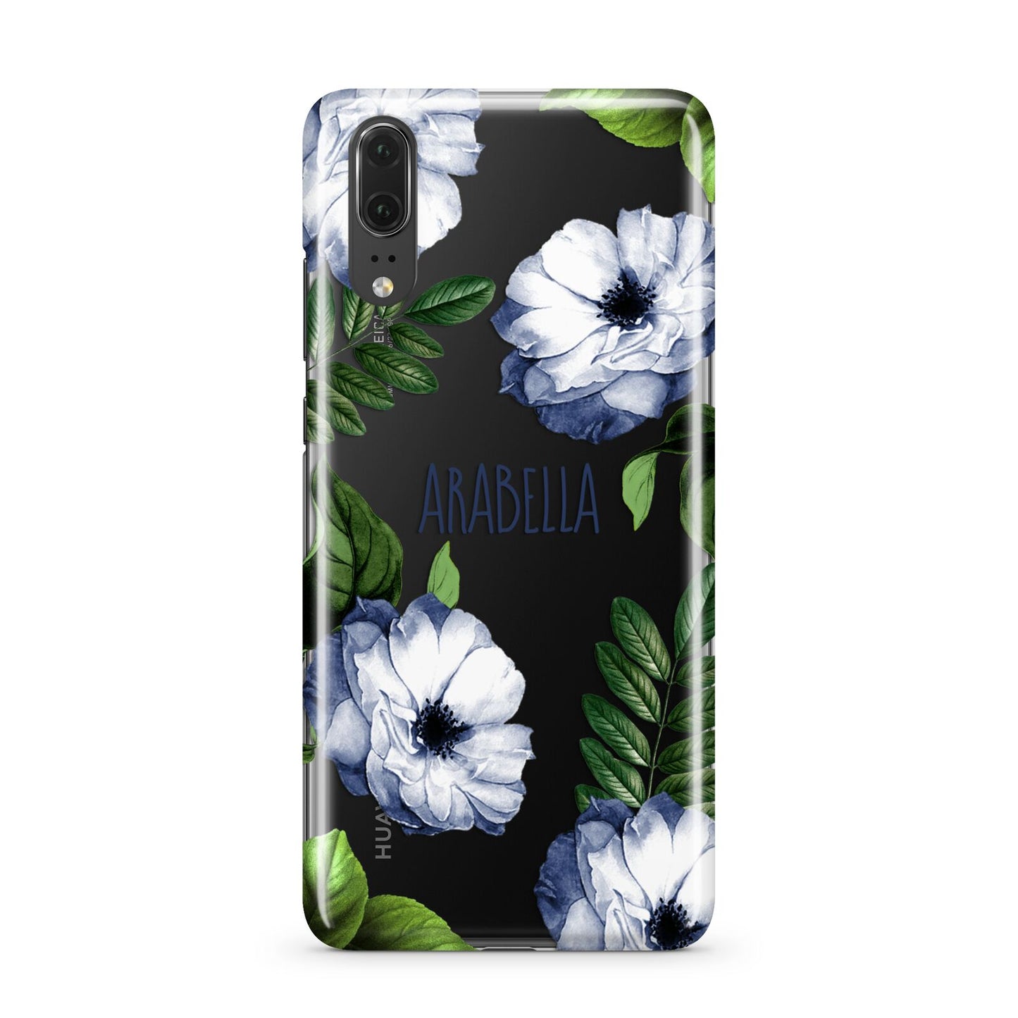 Blue Floral Personalised Huawei P20 Phone Case