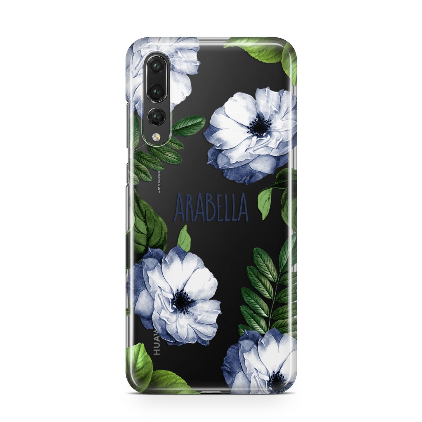 Blue Floral Personalised Huawei P20 Pro Phone Case