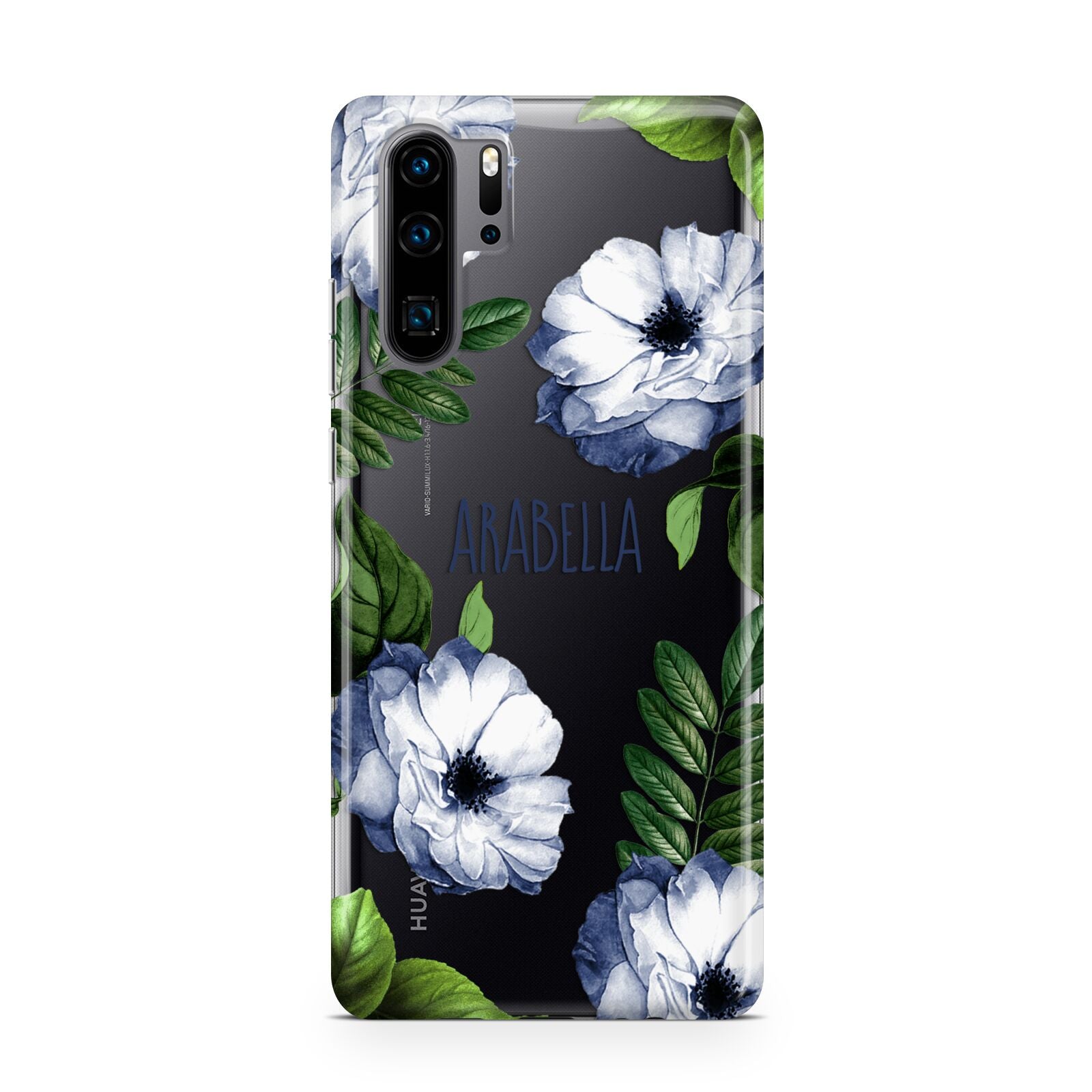 Blue Floral Personalised Huawei P30 Pro Phone Case