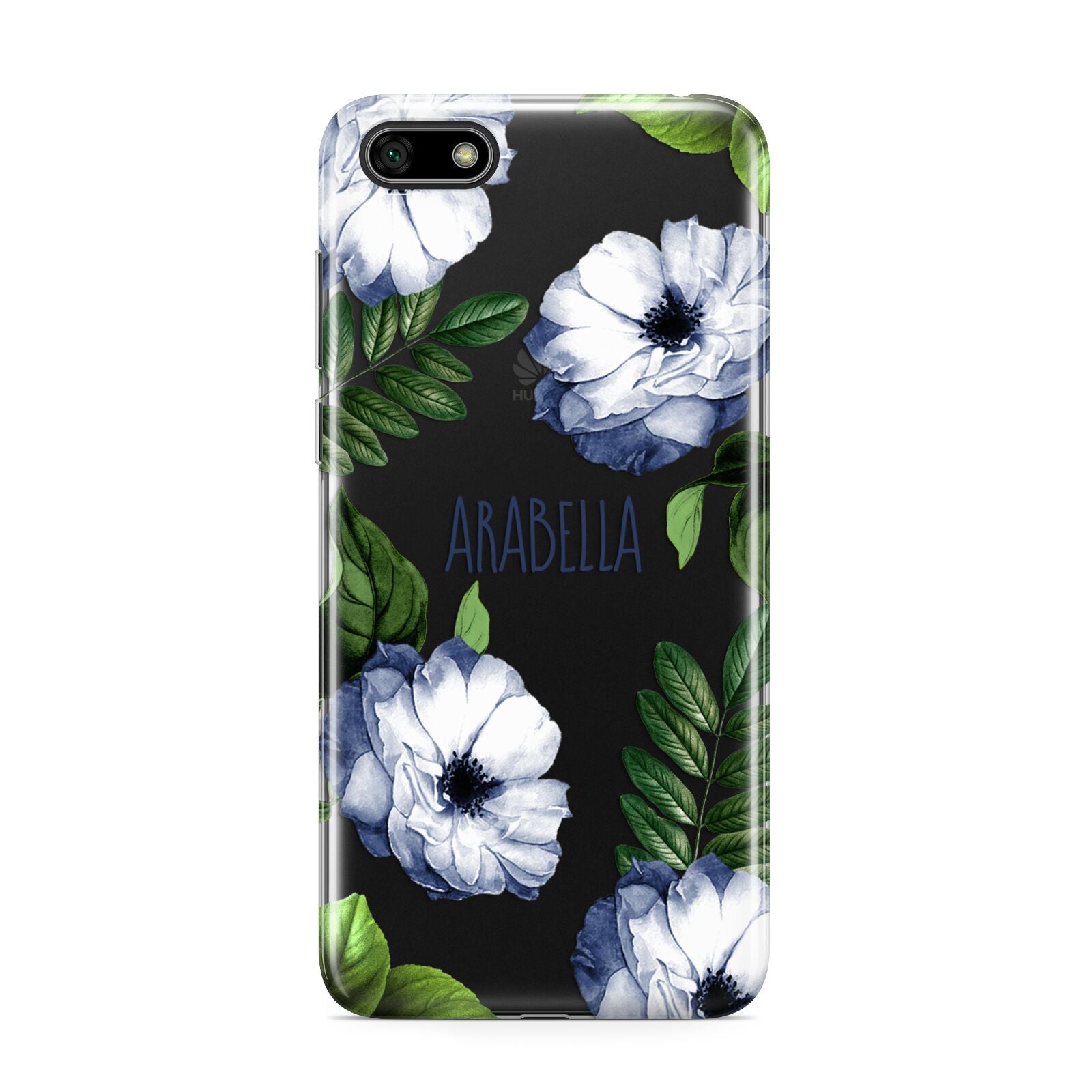 Blue Floral Personalised Huawei Y5 Prime 2018 Phone Case