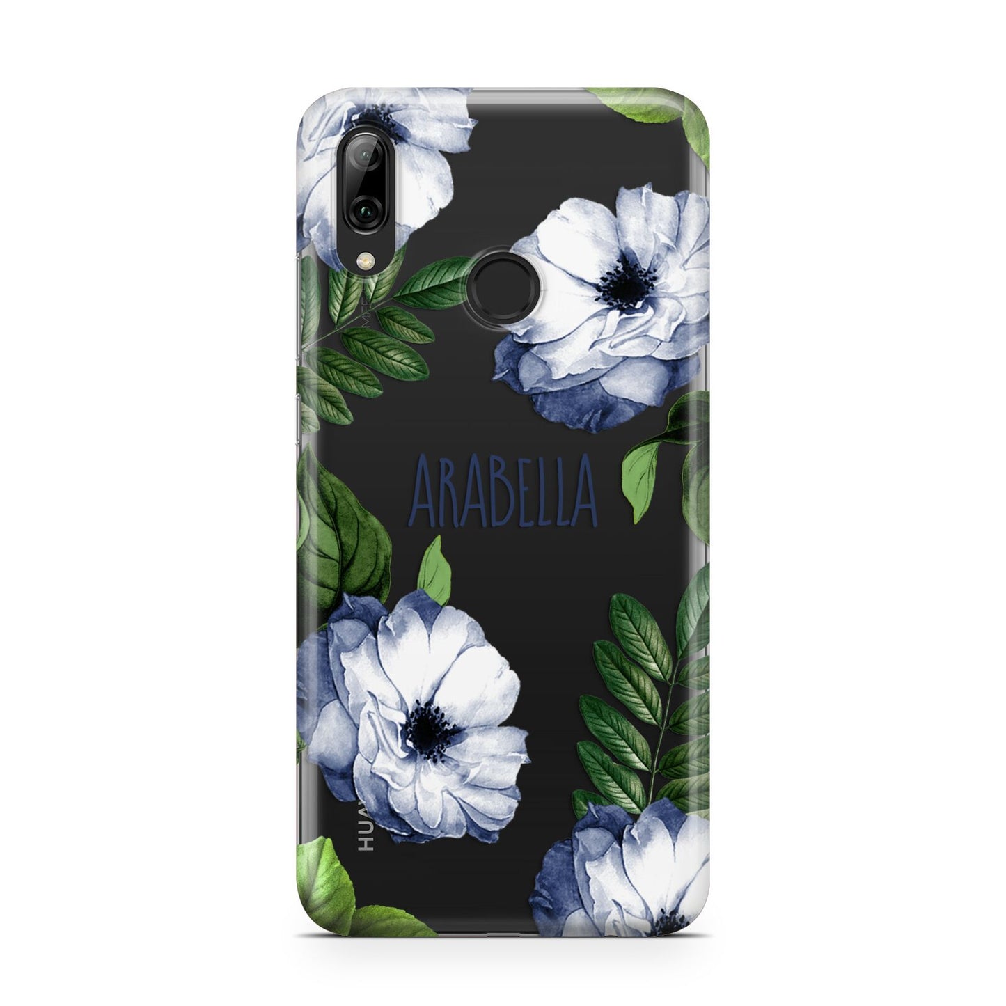 Blue Floral Personalised Huawei Y7 2019