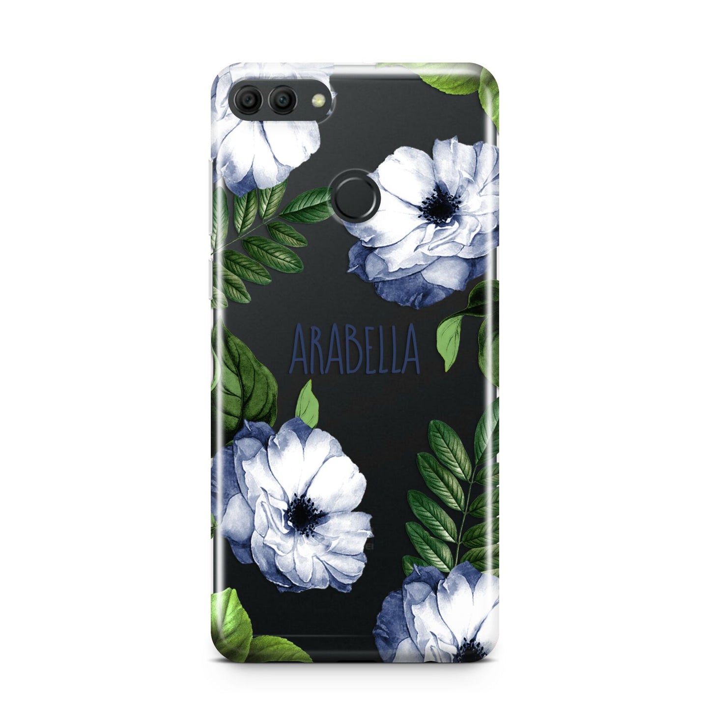 Blue Floral Personalised Huawei Y9 2018