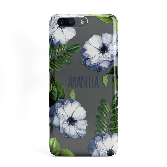 Blue Floral Personalised OnePlus Case