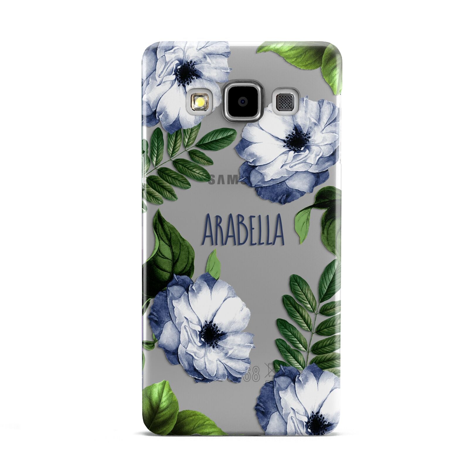 Blue Floral Personalised Samsung Galaxy A5 Case