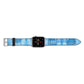 Blue Gold Marble Personalised Apple Watch Strap Landscape Image Silver Hardware