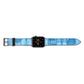 Blue Gold Marble Personalised Apple Watch Strap Landscape Image Space Grey Hardware