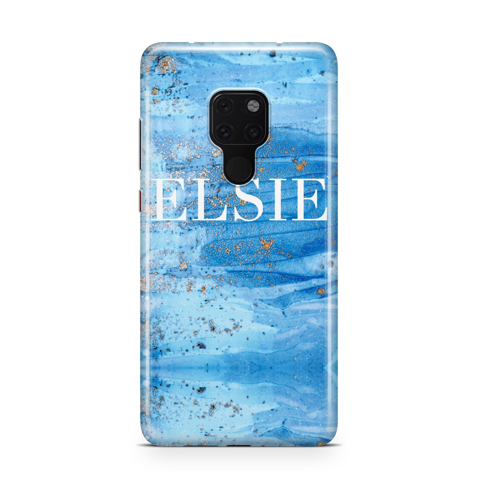 Blue Gold Marble Personalised Huawei Mate 20 Phone Case