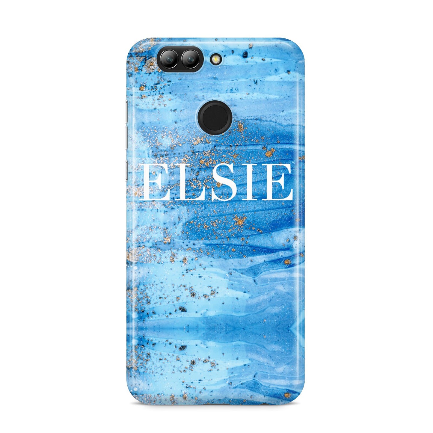 Blue Gold Marble Personalised Huawei Nova 2s Phone Case