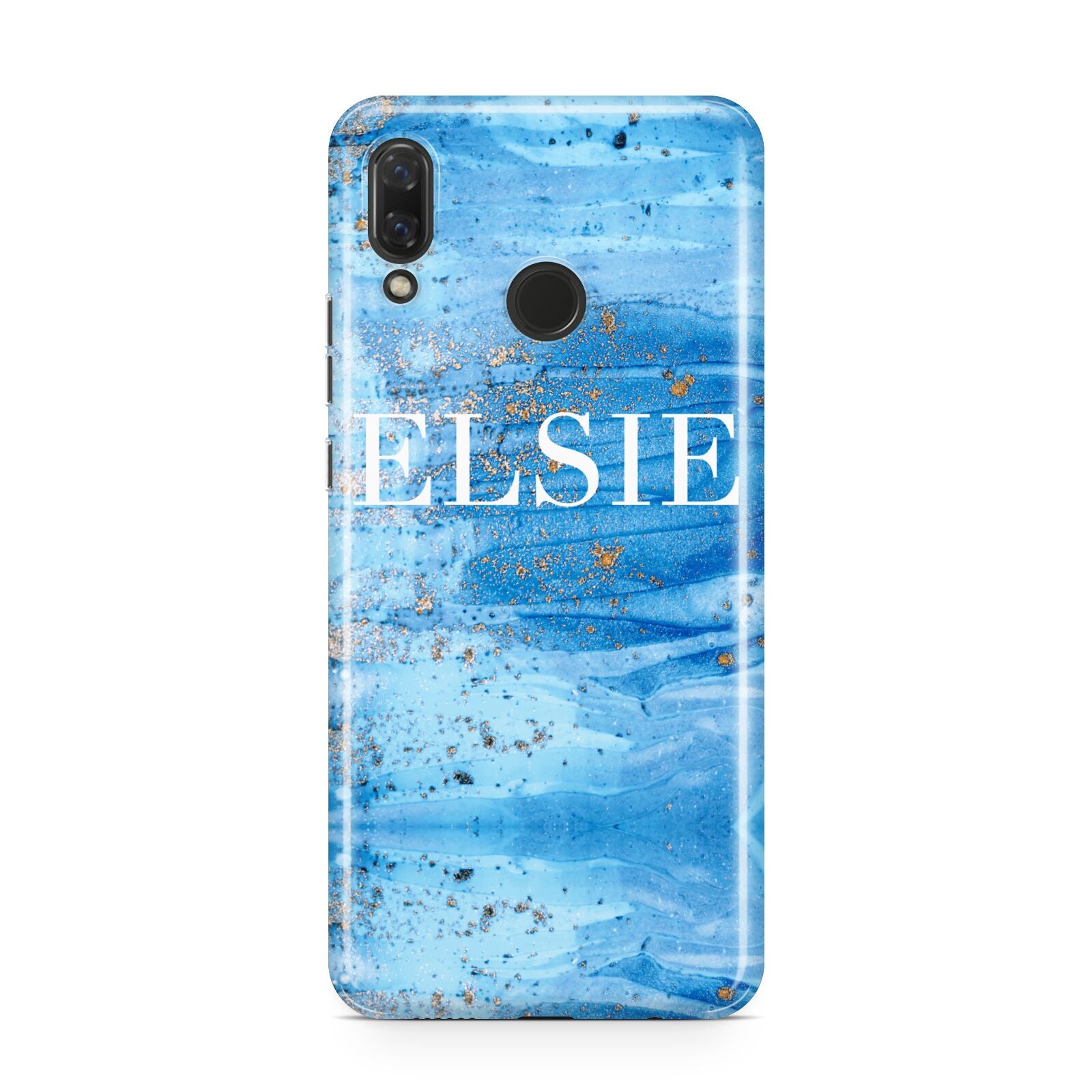 Blue Gold Marble Personalised Huawei Nova 3 Phone Case