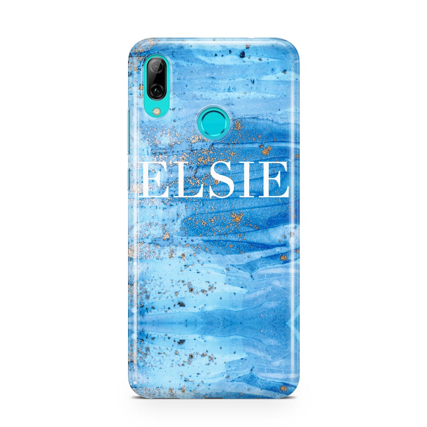 Blue Gold Marble Personalised Huawei P Smart 2019 Case