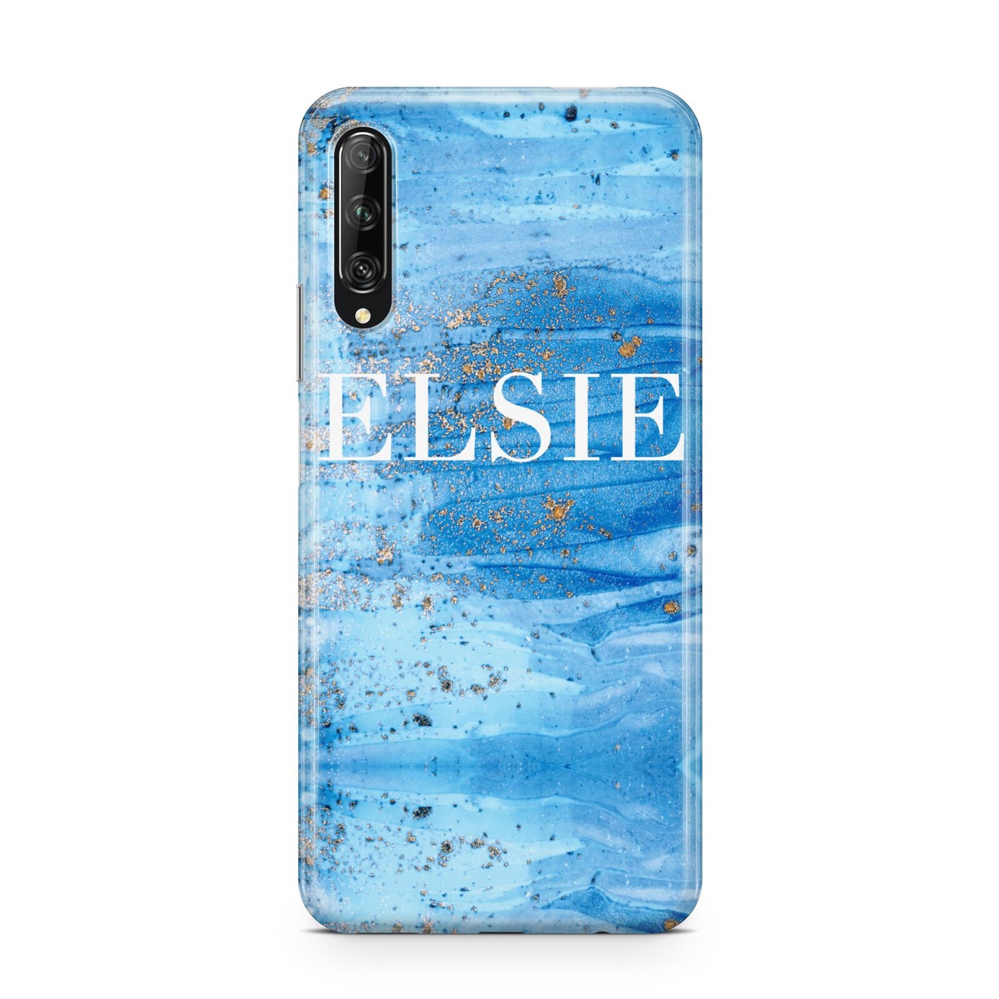 Blue Gold Marble Personalised Huawei P Smart Pro 2019