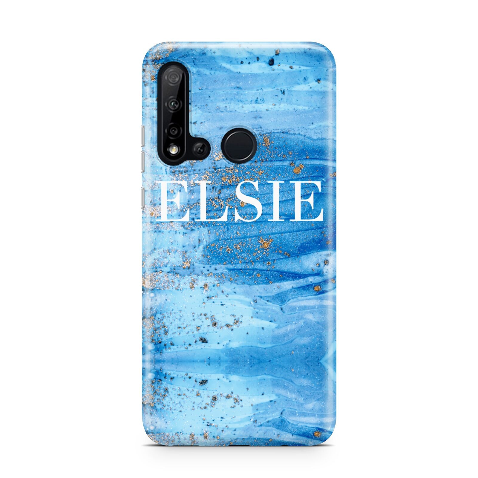 Blue Gold Marble Personalised Huawei P20 Lite 5G Phone Case