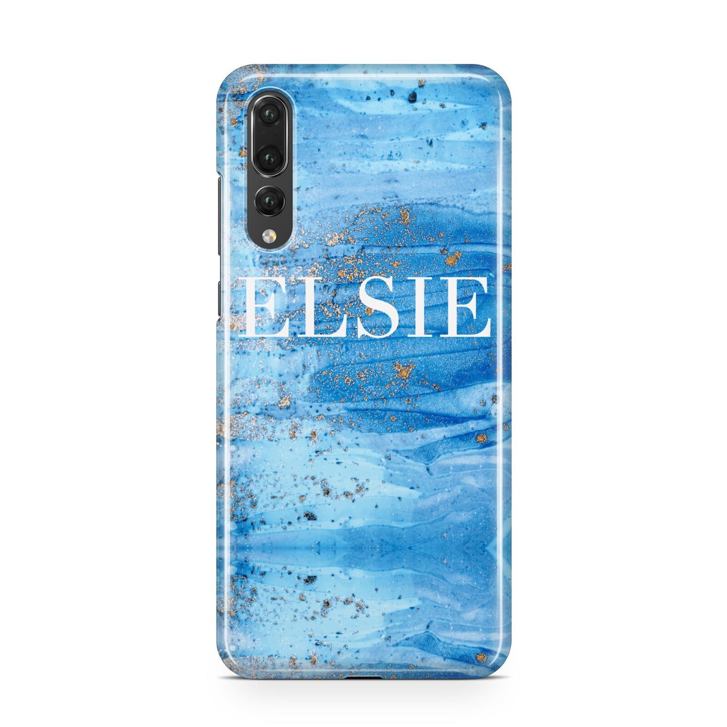 Blue Gold Marble Personalised Huawei P20 Pro Phone Case