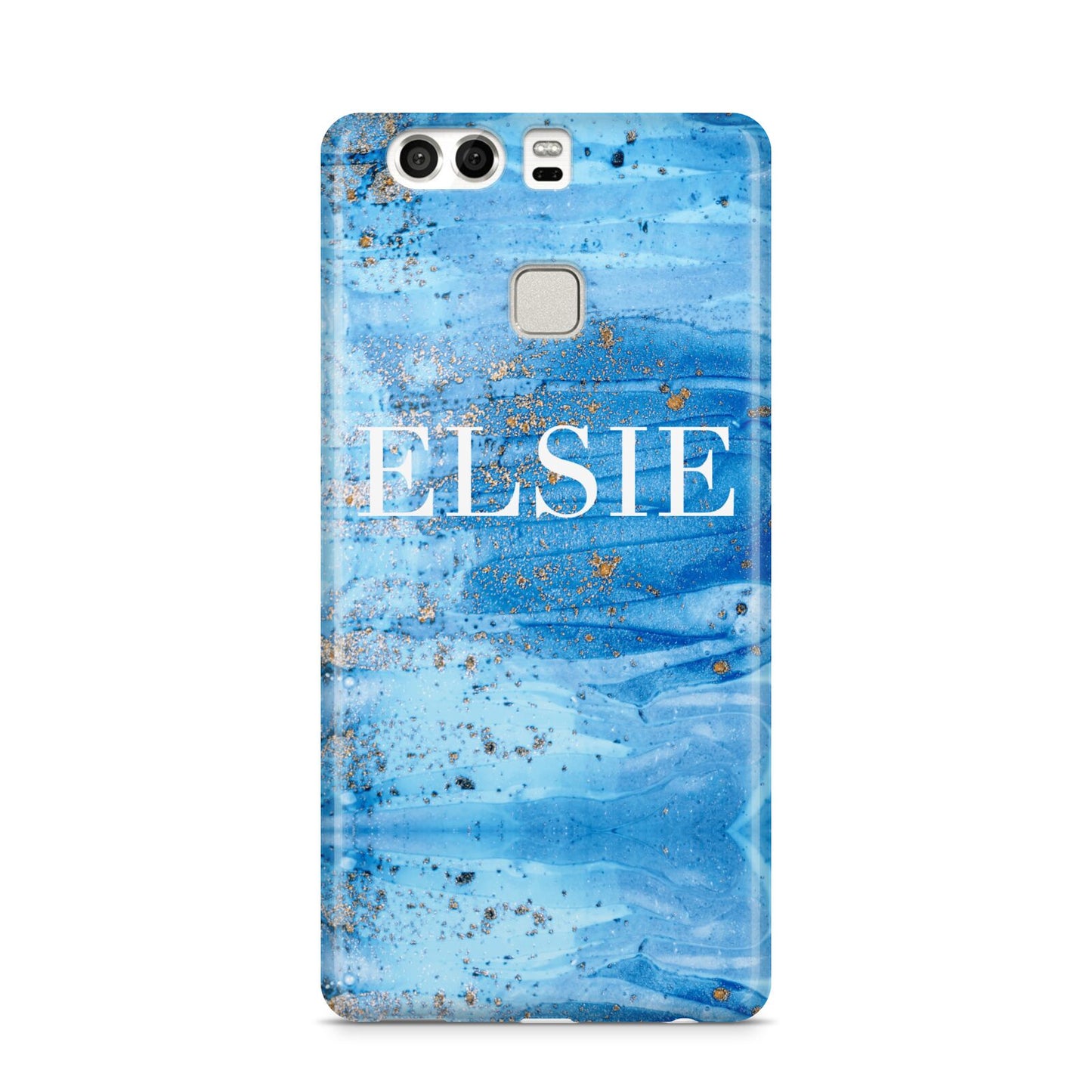 Blue Gold Marble Personalised Huawei P9 Case