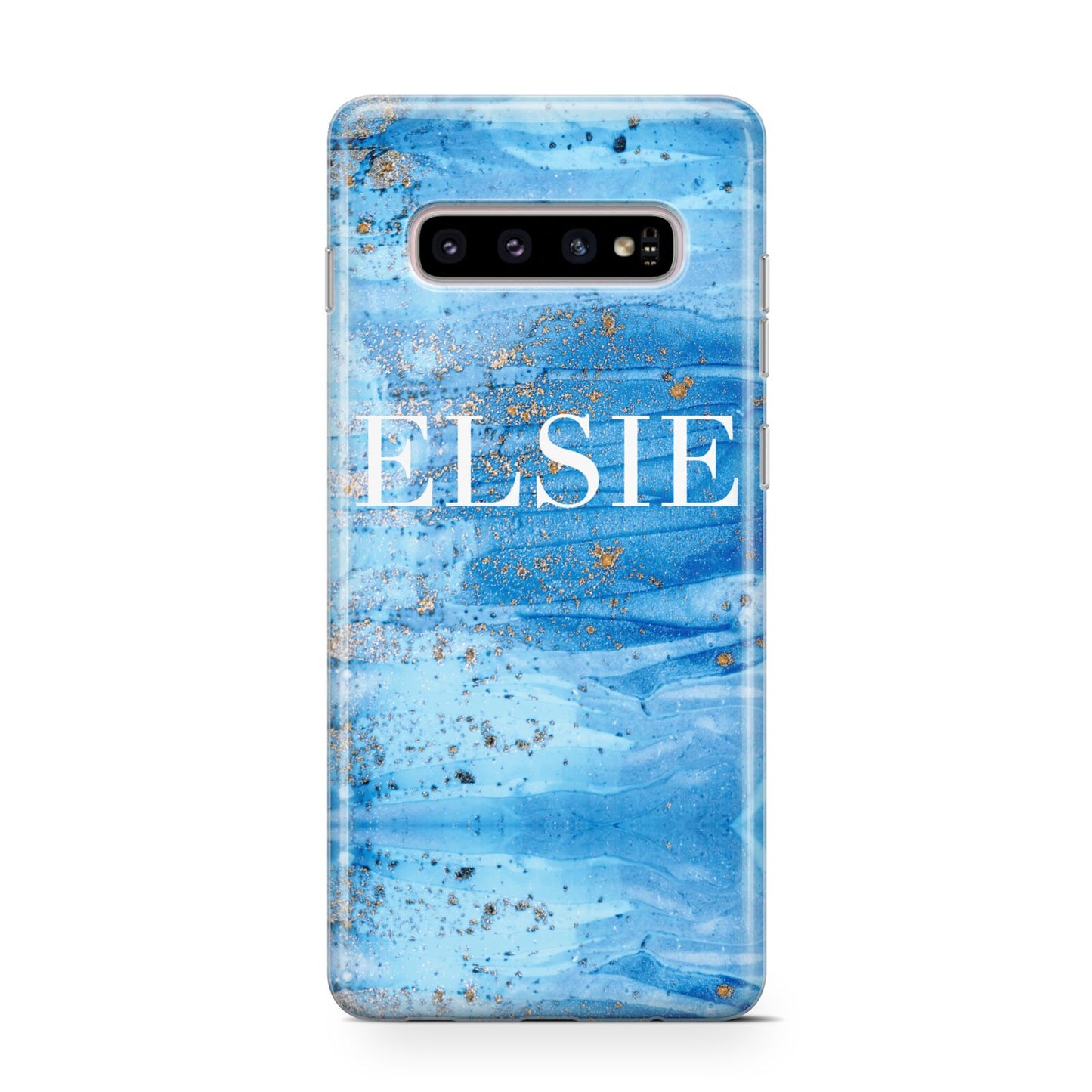 Blue Gold Marble Personalised Protective Samsung Galaxy Case