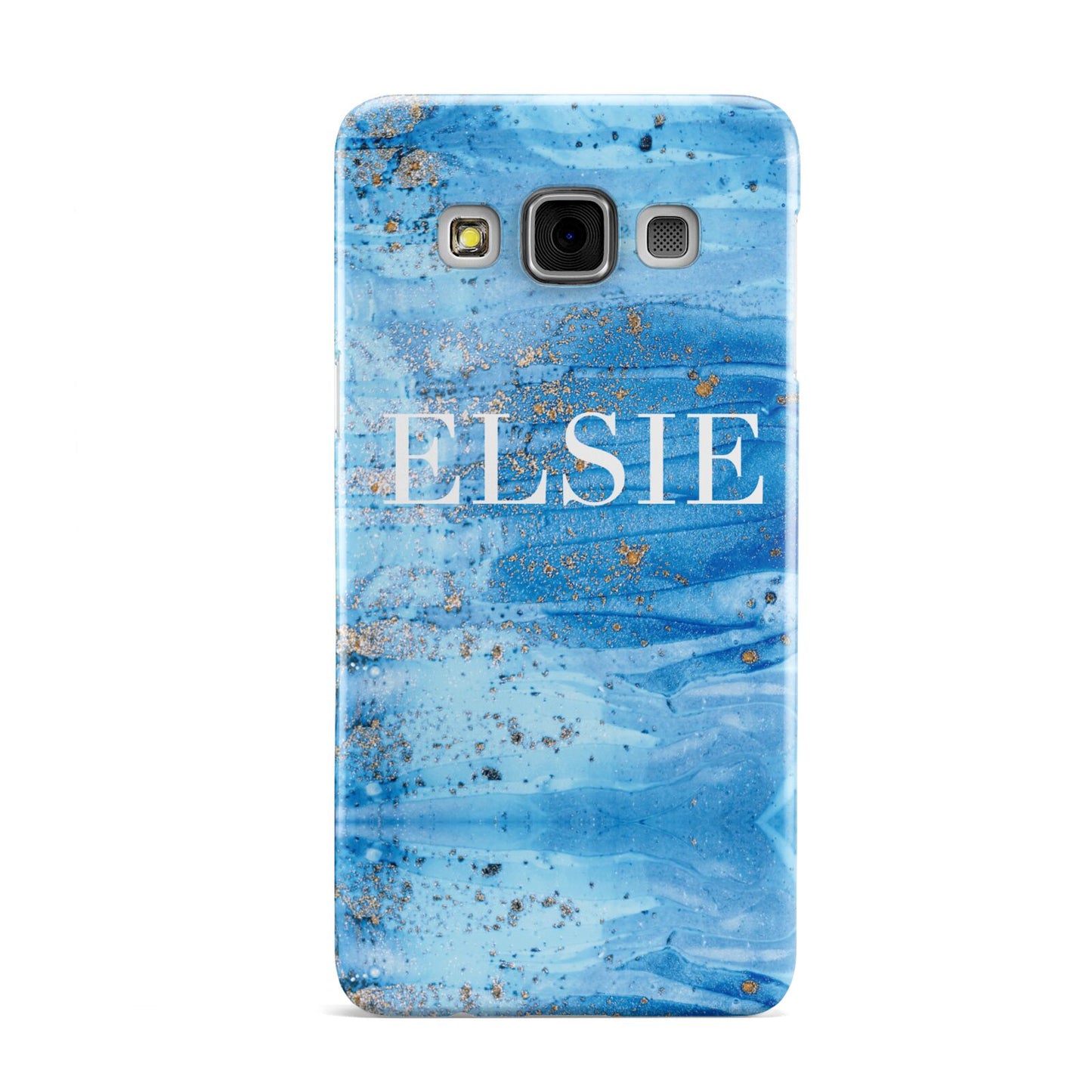 Blue Gold Marble Personalised Samsung Galaxy A3 Case