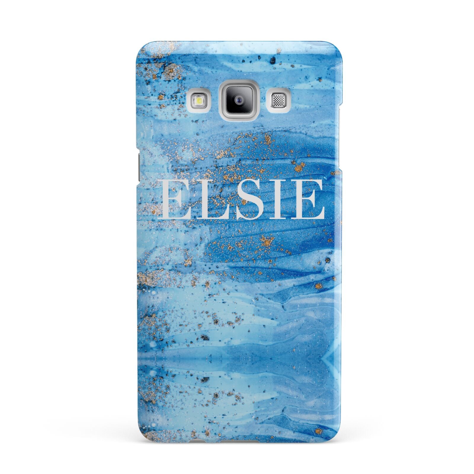 Blue Gold Marble Personalised Samsung Galaxy A7 2015 Case