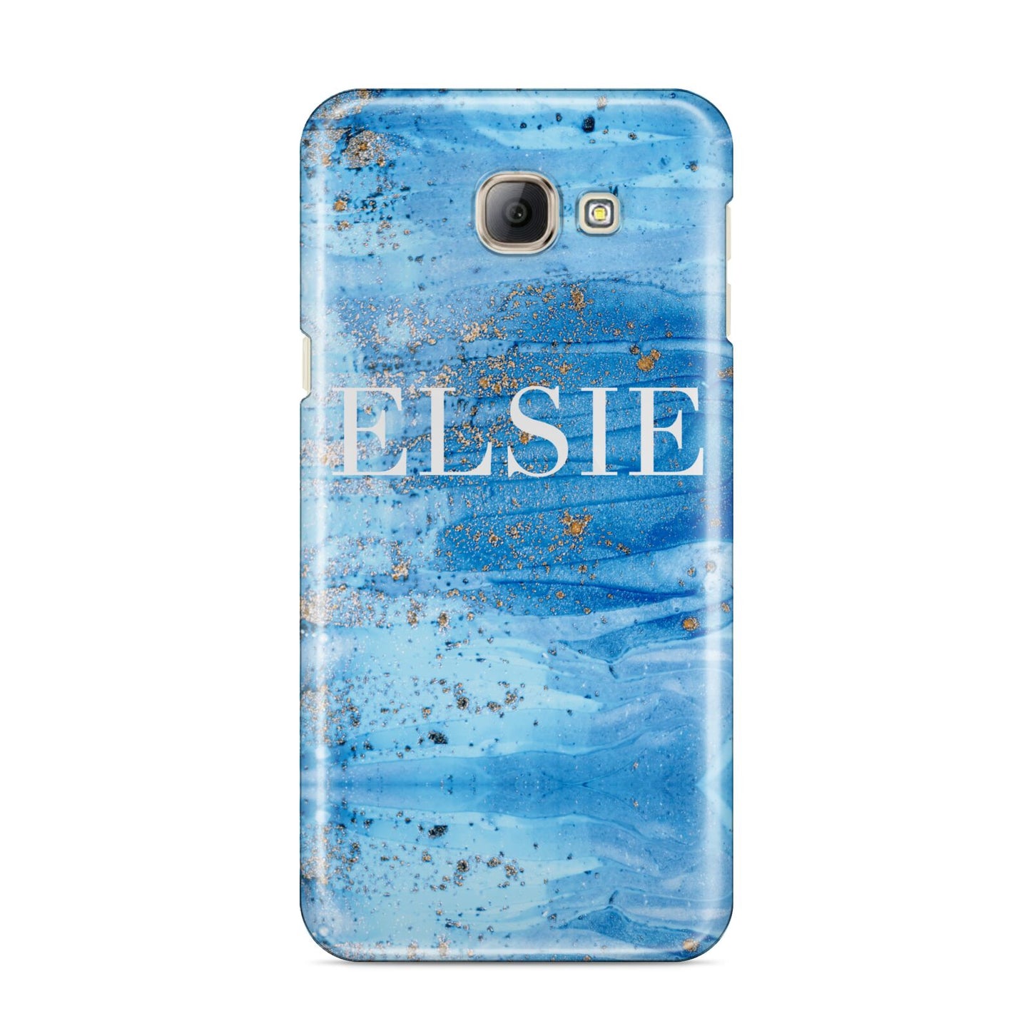 Blue Gold Marble Personalised Samsung Galaxy A8 2016 Case